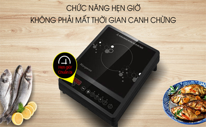 Hẹn giờ tiện dụng - Bếp điện từ Kangaroo KG15IC1