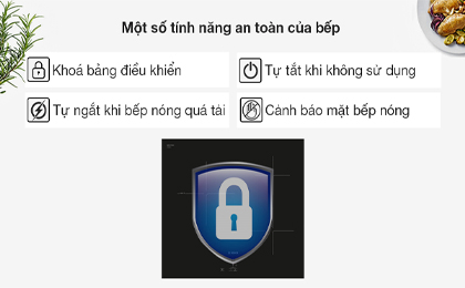 Bếp từ 3 vùng nấu lắp âm Bosch PUC61KAA5E - Tính năng an toàn