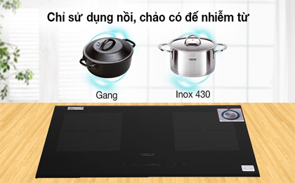 Loại nồi sử dụng - Bếp từ đôi Chef's EH - DIH328