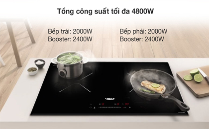 Tổng công suất - Bếp từ đôi lắp âm Chef's EH-DIH366