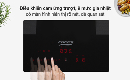 Chạm trượt - Bếp từ đôi lắp âm Chef's EH-DIH666