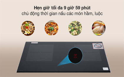 Hẹn giờ - Bếp từ đôi lắp âm Chef's EH-DIH666