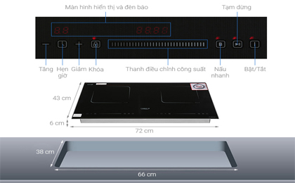 Bếp từ hồng ngoại lắp âm Chef's EH-MIX220