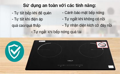 Chức năng an toàn - Bếp từ hồng ngoại Chef's EH - MIX333