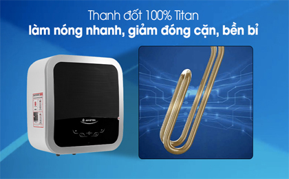 Thanh đốt bằng Titan -Bình nóng lạnh gián tiếp Ariston 15 lít AN2 15 TOP WIFI