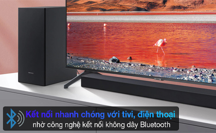 Loa thanh Samsung HW-T420 - Kết nối với các thiết bị điện thoại, máy tính bảng dễ dàng với Bluetooth 