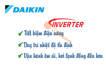 Điều hòa Daikin ivnerter tiết kiệm điện, chạy êm ái