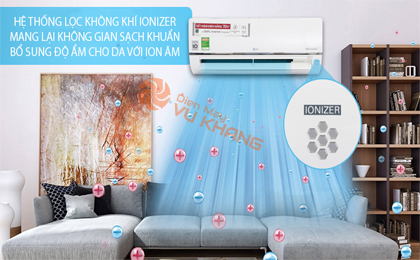 Điều hòa LG ionizer khử mùi hiệu quả