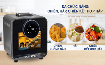 Lò chiên không dầu kết hợp hấp Kalite STEAM STAR 15 lít - Dung tích, công suất