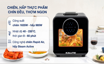 Lò chiên không dầu kết hợp hấp Kalite STEAM STAR 15 lít - Chất liệu