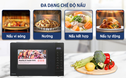 Lò vi sóng có nướng Panasonic NN-GT35NBYUE 24 lít - Đa dạng chế độ nấu