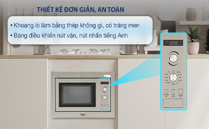 Lò vi sóng âm có nướng Chef's EH-MW801S 25 lít - Thiết kế