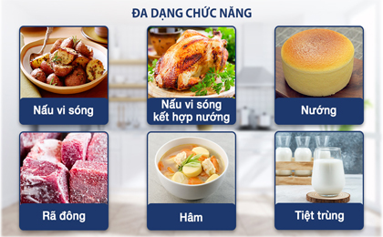 Lò vi sóng âm có nướng Chef's EH-MW801S 25 lít - Đa dạng chức năng