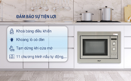 Lò vi sóng âm có nướng Chef's EH-MW801S 25 lít - Tiện ích