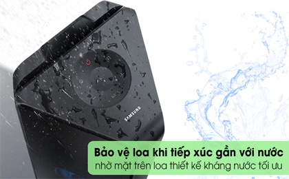 Loa Tháp Samsung MX-T50/XV - Mặt trước của loa được thiết kế kháng nước cao