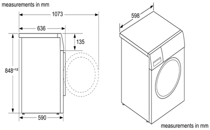 Kích thước Máy giặt Bosch WGG234E0SG