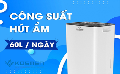 Máy hút ẩm Kosmen KM-60S trang bị nhiều tính năng cải tiến