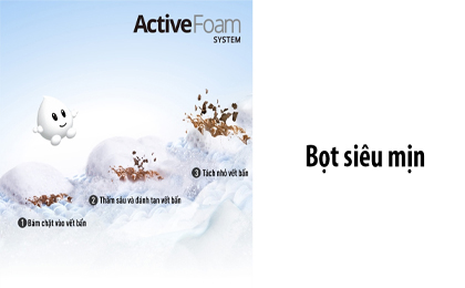 Hệ thống tạo bọt Active Foam giặt sạch vượt trội