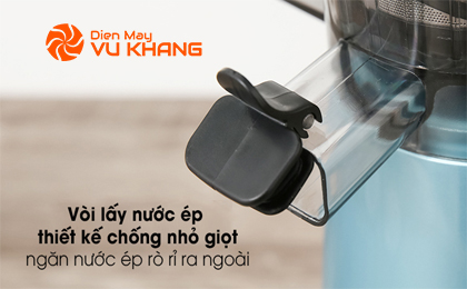 Máy ép chậm Kalite KL-530 - Có vòi lấy nước ép thiết kế chống nhỏ giọt