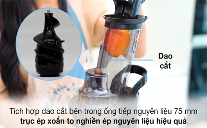 Ống tiếp nguyên liệu - Máy ép chậm Kalite KL-565