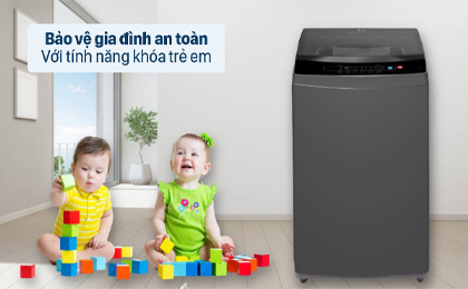 Máy giặt Casper 9.5 kg WT-95N68BGA - Bảo vệ gia đình an toàn với tính năng khóa trẻ em 