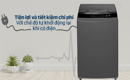 Máy giặt Casper 9.5 kg WT-95N68BGA - Tiện lợi và tiết kiệm chi phí với chế độ tự khởi động lại khi có điện