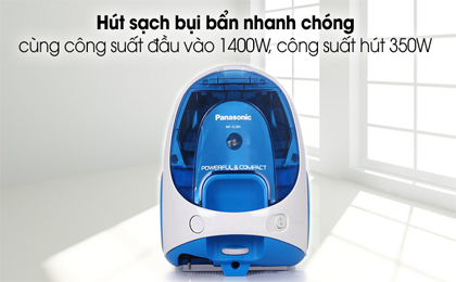 Máy hút bụi Panasonic MC-CL305BN46 1400 W - Máy hút bụi công suất đầu vào 1400W, tạo công suất hút 350W