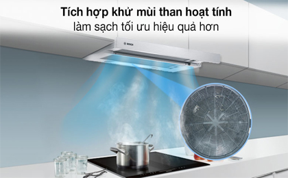 Khử mùi than hoạt tính - Máy hút mùi âm tủ Bosch DFT63AC50