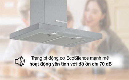 Độ ồn - Điều khiển - Máy hút mùi áp tường Bosch DWB77CM50