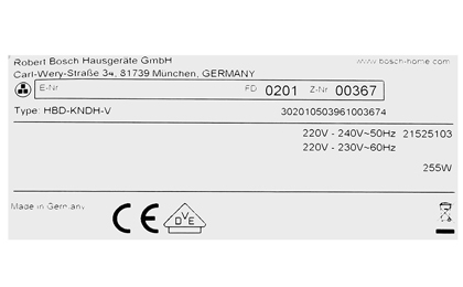 Xuất xứ - Máy hút mùi áp tường Bosch DWB97IM50