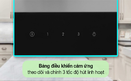 Máy hút mùi áp tường Bosch DWBM98G50B - Bảng điều khiển