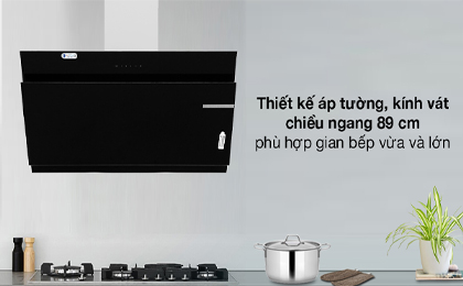 Thiết kế - Máy hút mùi kính vát Bosch DWK97JM60 