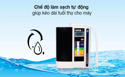 Máy lọc nước ion kiềm Kangen LeveLuk SD501 7 tấm điện cực - Cài đặt chế độ làm sạch tự động tăng tuổi thọ cho máy