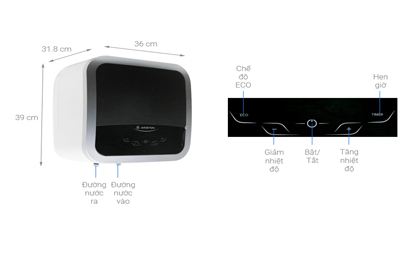 Máy nước nóng Ariston 15 lít AN2 15 TOP 2.5 FE