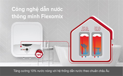 Máy nước nóng gián tiếp Ariston 15 lít 2500W AN2 15 RS 2.5 FE - Công nghệ Flexomix