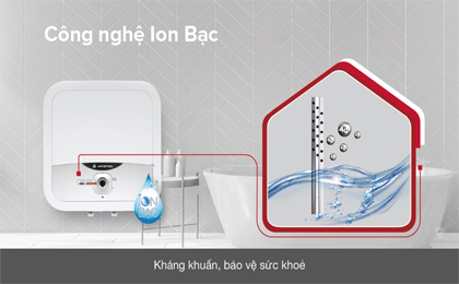 Máy nước nóng gián tiếp Ariston 15 lít 2500W AN2 15 RS 2.5 FE - Công nghệ bạc Ag+