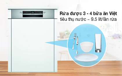 Máy rửa chén bán âm Bosch SMI4HVS33E - Công suất hoạt động