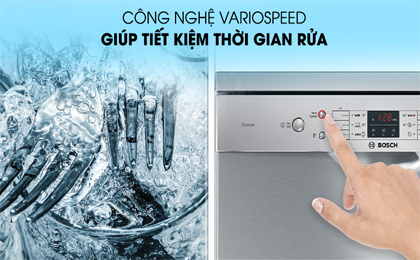 Công nghệ VarioSpeed - Máy rửa chén Bosch SMS63L08EA 2400W