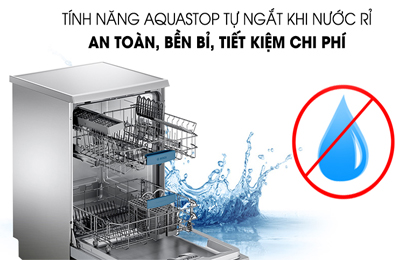 Tính năng Aquastop - Máy rửa chén Bosch SMS63L08EA 2400W