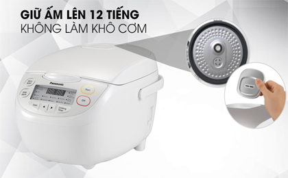 Giữ ấm cơm lâu - Nồi cơm điện tử Panasonic 1 lít SR-CP108NRA