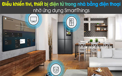 Tivi LED 4K Samsung UA55AU8100 - SmartThings