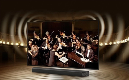 Smart Tivi Samsung Crystal UHD 4K 50 inch UA50AU8000KXXV - Công nghệ Q-Symphony