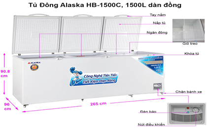 Tủ đông Alaska HB-1500C