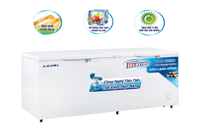 Tủ đông Alaska 2 cửa Inverter 1200 Lít HB-1200CI