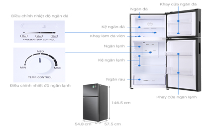 Tủ lạnh Aqua Inverter 212 lít AQR-T239FA(HB)