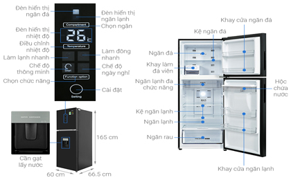 Tủ lạnh Aqua Inverter 318 lít AQR-T369FA(WBS)