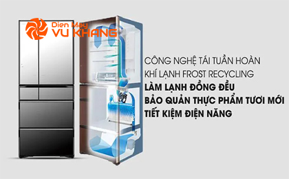 Tủ lạnh Hitachi 6 cửa Inverter 735 Lít R-ZX740KV