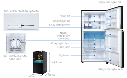 Tủ lạnh Panasonic Inverter 234 lít NR-TV261BPKV