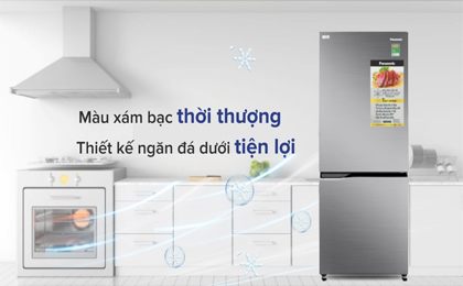 Tủ lạnh Panasonic Inverter 255 lít NR-BV280QSVN - Thiết kế ngăn đá dưới hiện đại