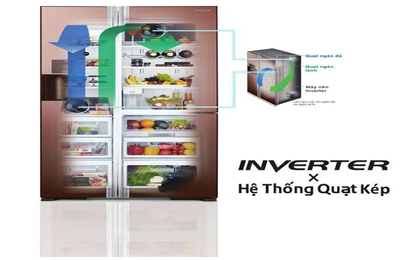 Tủ lạnh Side by Side Hitachi Inverter 569 Lít R-MY800GVGV0